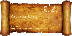 Ruttkay Liza névjegykártya